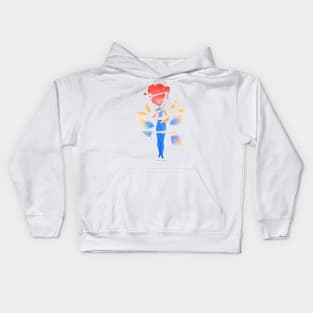 Red Rose Girl Cut Kids Hoodie